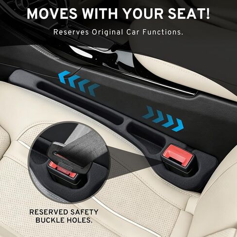 Car Seat Gap Filler Organizer for Tesla Model 3 Model Y Juniper/Highland 2026 2025 2024-2016 Plug with Storage Slot Strip No-Drop Seat Side Gap with Phone Holder - 2 Pack in Saudi Arabia
