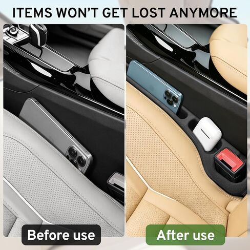 Car Seat Gap Filler Organizer for Tesla Model 3 Model Y Juniper/Highland 2026 2025 2024-2016 Plug with Storage Slot Strip No-Drop Seat Side Gap with Phone Holder - 2 Pack in Saudi Arabia