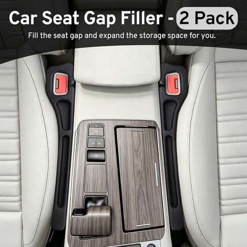 Car Seat Gap Filler Organizer for Tesla Model 3 Model Y Juniper/Highland 2026 2025 2024-2016 Plug with Storage Slot Strip No-Drop Seat Side Gap with Phone Holder - 2 Pack in Saudi Arabia