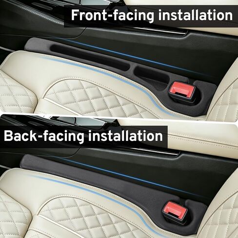 Car Seat Gap Filler Organizer for Tesla Model 3 Model Y Juniper/Highland 2026 2025 2024-2016 Plug with Storage Slot Strip No-Drop Seat Side Gap with Phone Holder - 2 Pack in Saudi Arabia
