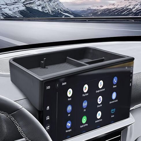 صينية تنظيم لوحة القيادة متوافقة مع ملحقات 2025 2026 Ford Explorer Active/ST-Line/Platinum/ST (شاشة 13.2 بوصة فقط) - صندوق تخزين ABS مخصص خلف منظم الشاشة in Kuwait