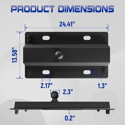 Universal 30,000 lbs Gooseneck Hitch Plate Fit for 5th Wheel Rails, Gooseneck Ball Plate with 2-5/16 inch Ball for Pickup Truck Bed Trailer Towing in Saudi Arabia