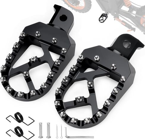 Dirt Bike Foot Pegs for Tutti Tuttio Soleil01, 360° Rotating Footpeg Pedals CNC 7075 Aluminum, Foot Rest with Non Slip Teeth Off-Road EBike, Black in Saudi Arabia