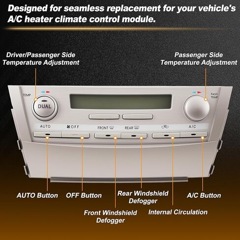 A/C Heater Climate Control Switch Module Panel for Toyota Camry 2010-2011 HVAC Climate Temp Unit No.5590006241/5590006330 in Saudi Arabia