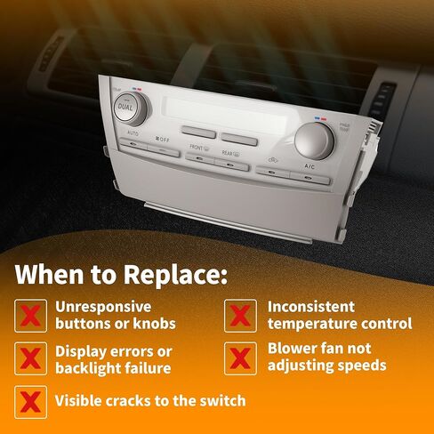 A/C Heater Climate Control Switch Module Panel for Toyota Camry 2010-2011 HVAC Climate Temp Unit No.5590006241/5590006330 in Saudi Arabia