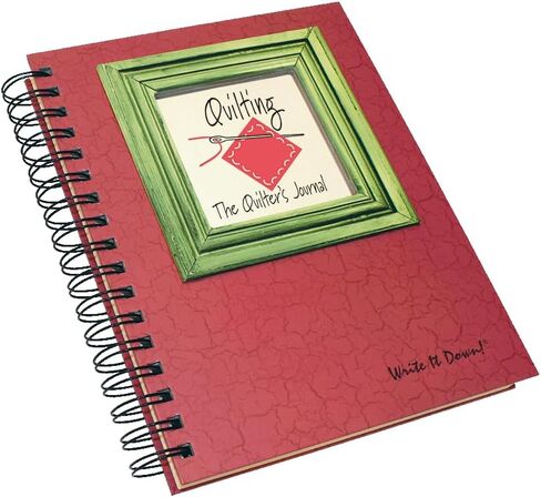 سلسلة Write it Down من Journals Unlimited، Guided Journal، Quilting، The Quilter's Journal، الحجم الكامل 7.5 × 9، غطاء صلب أحمر، صنع في الولايات المتحدة الأمريكية in Kuwait