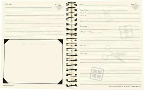 سلسلة Write it Down من Journals Unlimited، Guided Journal، Quilting، The Quilter's Journal، الحجم الكامل 7.5 × 9، غطاء صلب أحمر، صنع في الولايات المتحدة الأمريكية in Kuwait