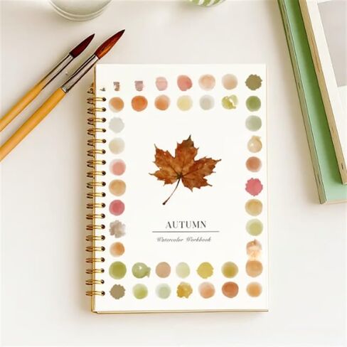 Beautiful Watercolor Workbook for Beginners - Relaxing & Easy to Paint Water Coloring Book with Floral Designs on Premium Paper - Perfect for Gifting to Spark Creativity & Joy for Adults (Maple leave) in Kuwait