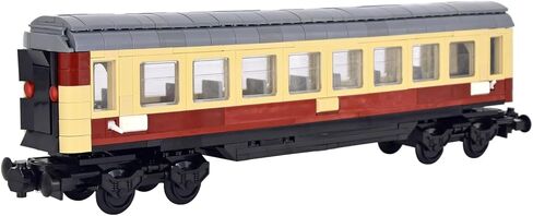 Train Building Block Rail Car Kit Single Carriage Expansion, Compatible with All Major Brands for MOC Trains in Saudi Arabia