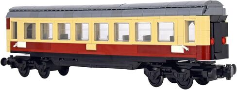 Train Building Block Rail Car Kit Single Carriage Expansion, Compatible with All Major Brands for MOC Trains in Saudi Arabia