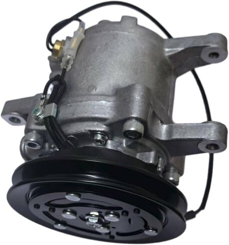 12V SV07E 1PK 111mm A/C Compressor w/Black Plug RD451-93900 447280-3081 Compatible with Kubota SSV65C SVL90C KX040-4 U55 in Kuwait