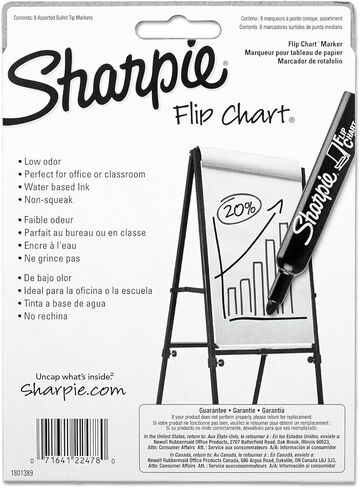 Sharpie 22478 Flip Chart Markers Bullet Tip Eight Colors 8/Set in Kuwait