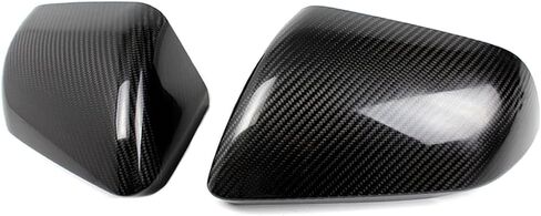Full Carbon Fiber OE Style Add-on Side Mirror Covers Caps Compatible With 2024-2026 Ford Mustang With LED Turn Signal Light in Kuwait