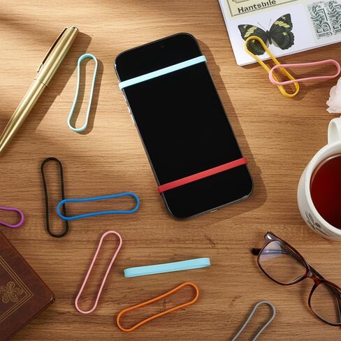 50PCS Colorful Silicone Rubber Bands, 3In Elastic Rubber Wrapping Bands for Books, Cook Box Packaging, Office Supplies (Standard Elastic) in Kuwait