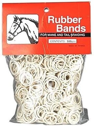 Jeffers Equine Rubber Braiding Bands – 500 Pack Black – Mane & Tail Braiding, Plaiting, Styling, Ponytail Accessories – Safe Grooming Tools for Horses, Ponies – Travel Kit Supplies in Kuwait