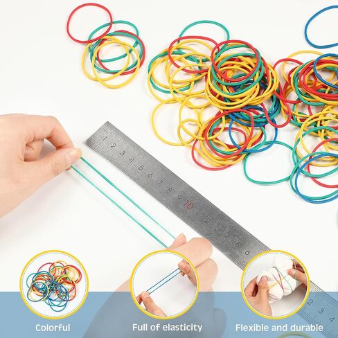100 Pcs Rubber Bands Kit for Tie Dye Projects Craft Project Colorful Elastic Rubber Band with 100 Pairs Gloves 100 Sealed Bags for Office Supplies Tie Dye Accessories in Kuwait