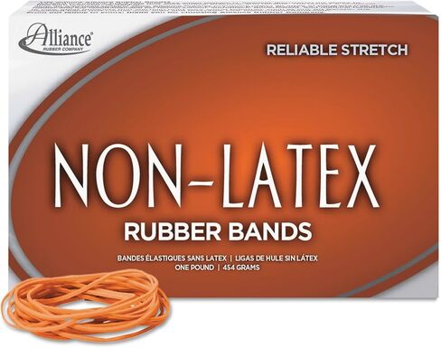 Alliance 37196 Non-Latex Rubber Bands, Sz. 19, Orange, 3-1/2 x 1/16, 1440 Bands/1lb Box in Saudi Arabia