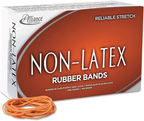 Alliance 37196 Non-Latex Rubber Bands, Sz. 19, Orange, 3-1/2 x 1/16, 1440 Bands/1lb Box in Saudi Arabia