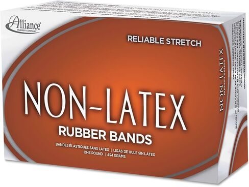 Alliance 37196 Non-Latex Rubber Bands, Sz. 19, Orange, 3-1/2 x 1/16, 1440 Bands/1lb Box in Saudi Arabia