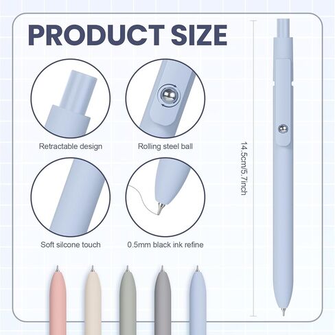 Gueevin 17 Pcs Aesthetic Highlighters Gel Pens and Mechanical Pencils Set Morandi Ink and Dual Tip Highlighters Smooth Writing Pens for Bible Journal Planner Office Supplies in Kuwait