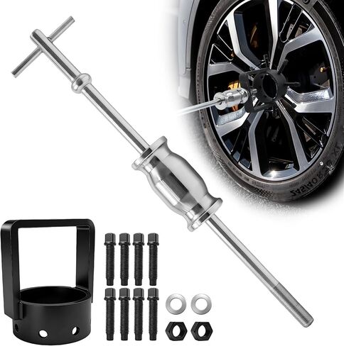 3.75" CV Axle Removal Tool Kit, Heavy-Duty CV Axle Puller with Slide Hammer, Reinforced Axle Shaft & CV Joint Puller for Cars, Trucks, ATV & UTV, Easy Driveshaft Removal in Saudi Arabia