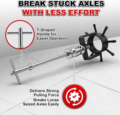 3.75" CV Axle Removal Tool Kit, Heavy-Duty CV Axle Puller with Slide Hammer, Reinforced Axle Shaft & CV Joint Puller for Cars, Trucks, ATV & UTV, Easy Driveshaft Removal in Saudi Arabia