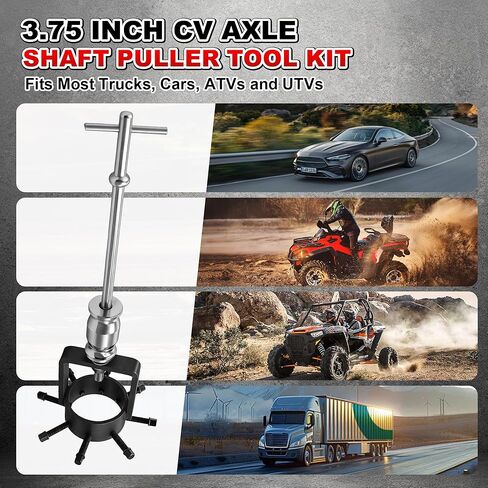 3.75" CV Axle Removal Tool Kit, Heavy-Duty CV Axle Puller with Slide Hammer, Reinforced Axle Shaft & CV Joint Puller for Cars, Trucks, ATV & UTV, Easy Driveshaft Removal in Saudi Arabia