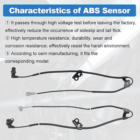 2 Pcs Front ABS Wheel Speed Sensors Compatible with Toyota Prius 1.5L L4 2004 2005 2006 2007 2008, Replacement for 8954247020, 8954347020 in Kuwait