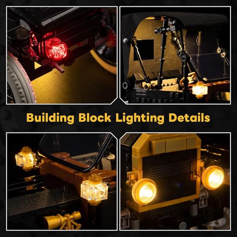 Kyglaring LED Light Kit Compatible with Lego The Ford Model T 11376 Building Blocks, Upgrade Touch Control & Dimming, Lighting Accessories for Lego 11376 Model Set, Lights Only, Touch Version in Kuwait