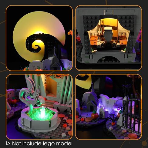 ضوء LIGHTAILING لـ Lego-21351 Disney Tim Burton's The Nightmare Before Christmas - مجموعة إضاءة LED متوافقة مع نموذج Lego Building Blocks - غير متضمنة مجموعة النموذج in Kuwait