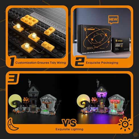 ضوء LIGHTAILING لـ Lego-21351 Disney Tim Burton's The Nightmare Before Christmas - مجموعة إضاءة LED متوافقة مع نموذج Lego Building Blocks - غير متضمنة مجموعة النموذج in Kuwait