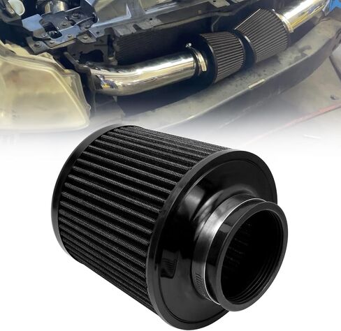 RYANSTAR RACING 102 مم 4 بوصة منظف مرشح هواء بارد مخروطي مستدق عالي التدفق مع تصميم مرشح علوي قصير بطول 231 مم in Kuwait