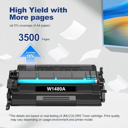 148A Toner Cartridge (with Chip) Compatible Replacement for HP 148A 148X W1480A W1480X Toner Cartridge Works with HP Pro 4001dw 4001dn 4001n MFP 4101fdw 4101fdn Printer (1 Black) in Saudi Arabia