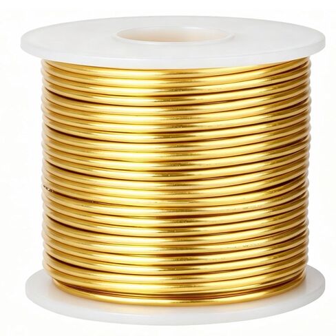 9GA 3MM，0.67 Pound 50 ft Gold Aluminum Wire for Crafting Bendable Sculpting Wire, Tarnish Resistant for Jewelry Making, Sculpture & DIY Art Crafts in Saudi Arabia