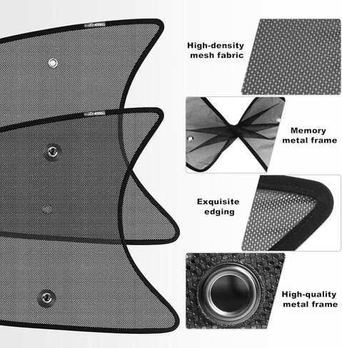 2PCS 23.6"x21.6" Semi Truck Side Window Shade, Mesh Sunshade for Peterbilt 389 Volvo VNL Freightliner Cascadia Argosy, Sun Blocking UV Protection with Suction Cup, All Season Cab Accessories in Saudi Arabia