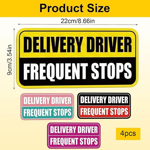 Set of 4 Magnetic Car DecalsDelivery Driver Magnet for Car, USPS Magnetic Car Signs, Mail Carrier Accessories, Vehicle Stickers for Professional Delivery Services in Saudi Arabia