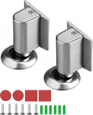 2 Pack Magnetic Door Stopper Wedge Catch, Heavy Duty Windproof Keep Door Open Holder, No Drill Invisible Floor Mounted Doorstops in Saudi Arabia