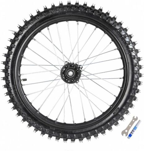 Motorcycle Wheel Tire Front 70/100-19 Knobby Tire with 15mm Bearing + Frok Shock Absorber 45mm/48mm + Brake Caliper for Pit Pro Trail Dirt Bike 70cc 90cc 110cc 125cc 150cc 160cc in Kuwait