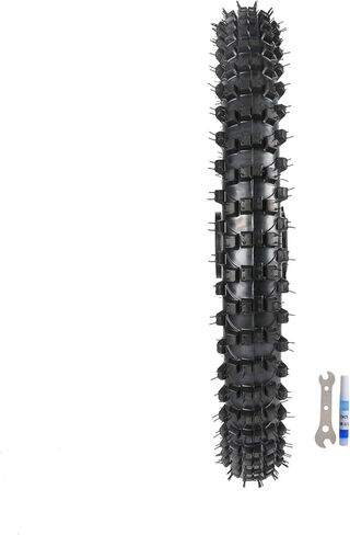 Motorcycle Wheel Tire Front 70/100-19 Knobby Tire with 15mm Bearing + Frok Shock Absorber 45mm/48mm + Brake Caliper for Pit Pro Trail Dirt Bike 70cc 90cc 110cc 125cc 150cc 160cc in Kuwait