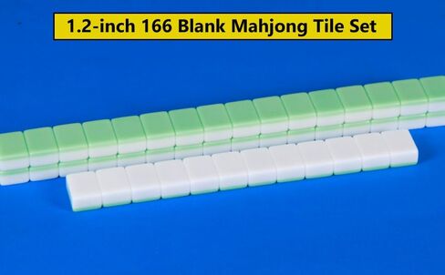 166 Blank Mahjong Tiles 1.2-inch Green Blank Mahjong Tile Set in Saudi Arabia