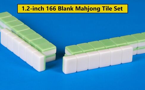 166 Blank Mahjong Tiles 1.2-inch Green Blank Mahjong Tile Set in Saudi Arabia
