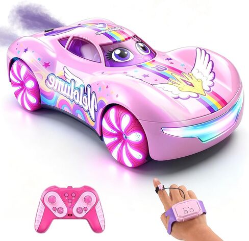 سيارة الانجراف RC بمستشعر الإيماءات، سيارة تحكم عن بعد يتم التحكم فيها يدويًا للأولاد من سن 6 إلى 12 عامًا مع رذاذ رذاذ، وعجلات إضاءة LED ودوران 360 درجة، بطاريات مزدوجة 2.4 جيجا هرتز لمدة 50 دقيقة، لعبة هواية هدية عيد ميلاد، وردي in Kuwait
