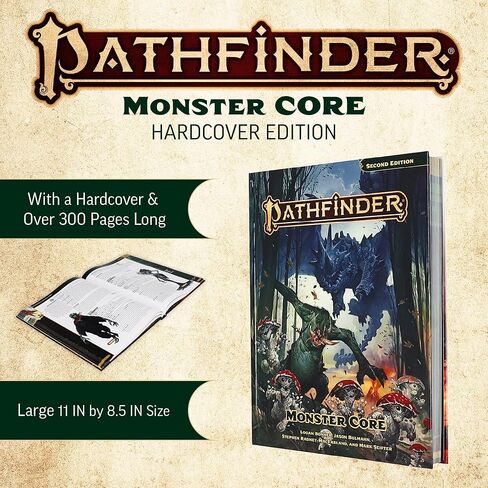 غلاف فني من Pathfinder Monster Core - الإصدار الثاني من كتاب قواعد Remaster RPG | 376 صفحة | أكثر من 400 مخلوق | الأعمار 16+ | ألعاب الطاولة in Kuwait