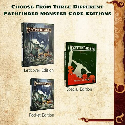 غلاف فني من Pathfinder Monster Core - الإصدار الثاني من كتاب قواعد Remaster RPG | 376 صفحة | أكثر من 400 مخلوق | الأعمار 16+ | ألعاب الطاولة in Kuwait
