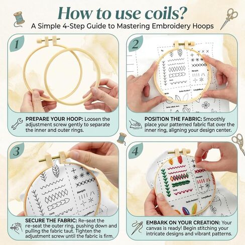 IF FEEL Embroidery Stitch Book Kit for Beginners - Upgraded Removable 106 Patterns with Extra Thick Threads, Needles & Full Tool Set, Washable Fabric Pages DIY Sewing Practice Book in Saudi Arabia