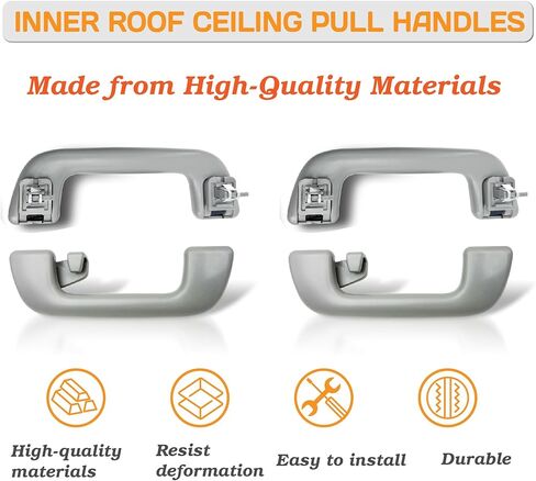 4PCS Front & Rear Interior Roof Grab Handles for Toyota Corolla, 4Runner, Yaris, Prius, RAV4 2005-2021, Replacement 74610-52030 74610-52020 in Saudi Arabia