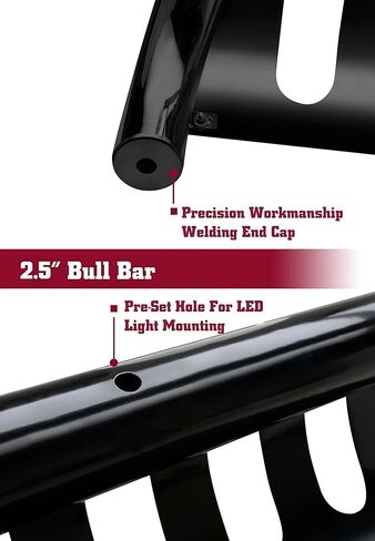 TAC Bull Bar Fit 2003-2009 Toyota 4Runner 2.5 بوصة فرشاة أمامية سوداء واقي مصد للشبكة واقي دفع للطرق الوعرة ملحقات خارجية للسيارات in Kuwait