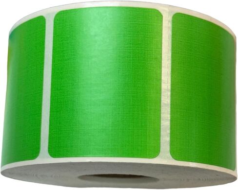 2.5x1.5-inch Direct Thermal Green Labels for Printing Barcodes and Address Labels, 1" Core, Compatible with Zebra Eltron and Other Desktop Label Printers / 2 Rolls of 1,800 Labels Total in Kuwait