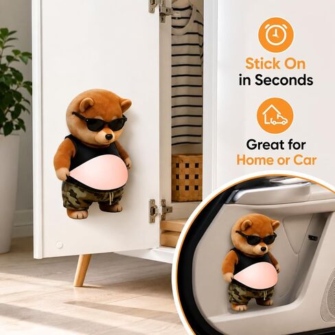 8PCS Cat Belly Door Stop, Belly Door Stopper, Cat Doors Stop, Belly Stickers, Squeezable Anti-Collision Bumper with Sunglass Dogs and Apron Cats in Saudi Arabia