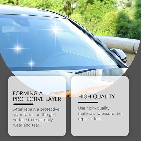 JoanofArc Windshield Repair Kit, Car Glass Repair Kit Quick Fix for Chips & Cracks, Windshield Crack Repair-Kit, Cracks Gone Glass Kit, Automotive Windscreen Tool, Nano Fluid Filler (1 Set) in Saudi Arabia
